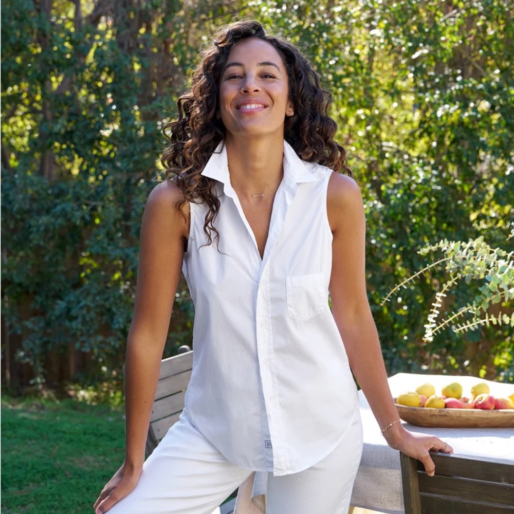Frank and Eileen Fiona white Linen top
